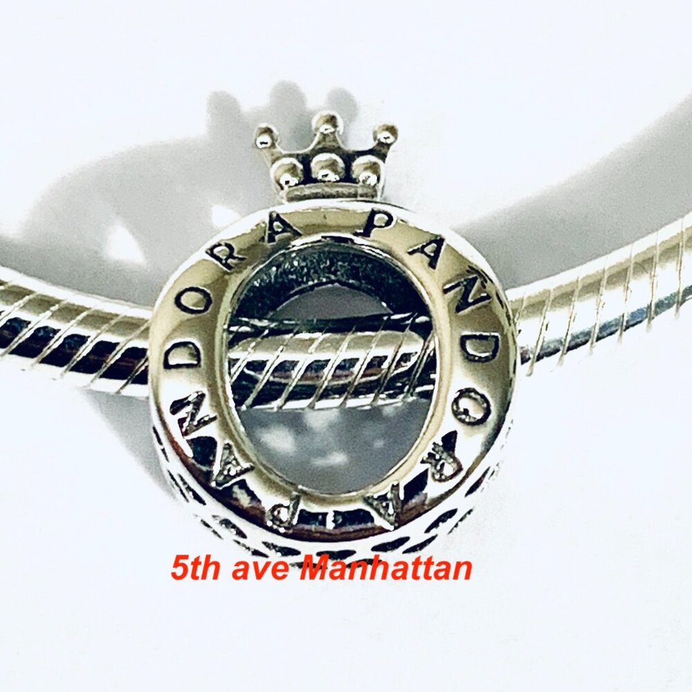Brand new Pandora Silver Charm Crown O / Pandora Silver Bracelet
